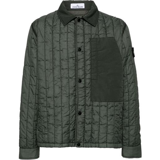 Stone Island giacca-camicia con bottoni automatici - verde