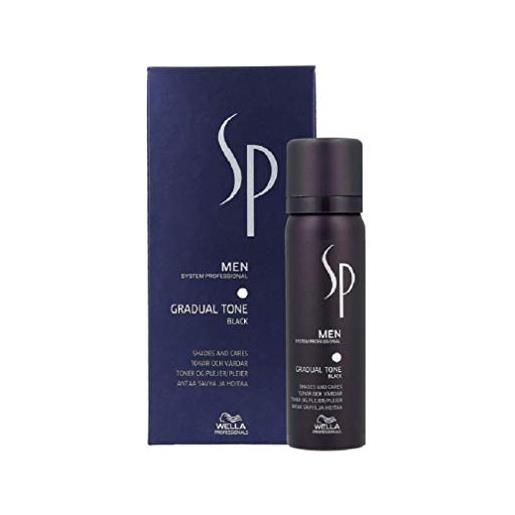 WELLA sp system professional gradual tone -ex pigment mousse- nero colore uomo