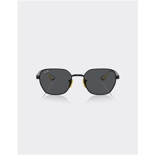 Ferrari occhiale da sole ray-ban for scuderia Ferrari 0rb3794m in metallo nero con lenti grigie