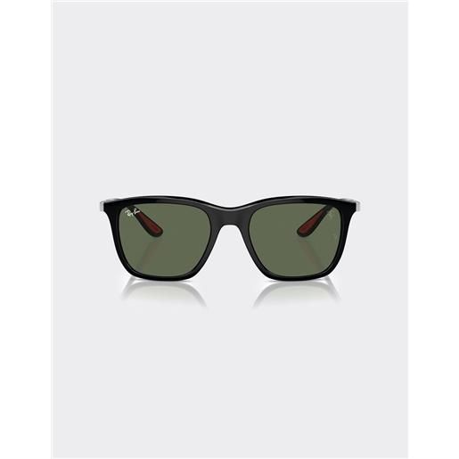 Ferrari occhiale da sole ray-ban for scuderia Ferrari 0rb4433m nero con lenti verde scuro