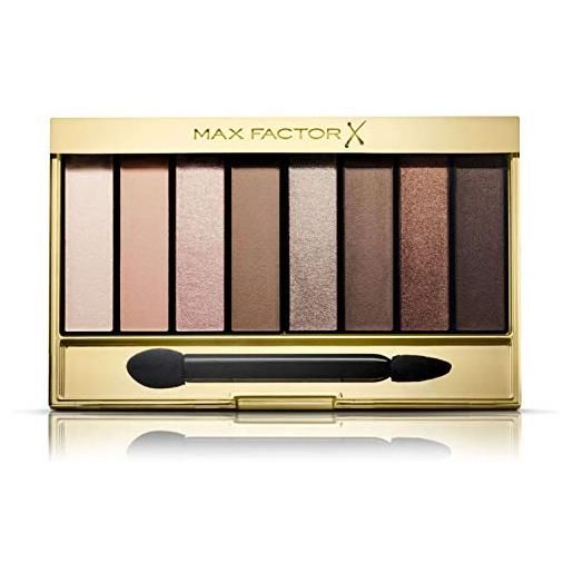 Max Factor nude eyeshadow palette, 8 ombretti modulabili a lunga durata, 01 cappuccino
