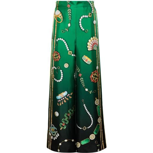 Casablanca pantaloni con stampa grafica - verde