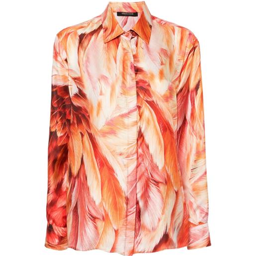 Roberto Cavalli camicia con stampa - arancione