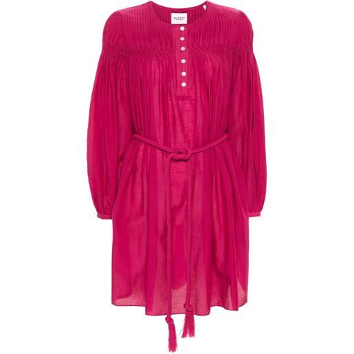 MARANT ÉTOILE abito adeliani con dettaglio arricciato - rosa
