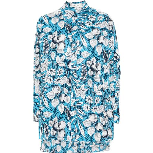 DVF Diane von Furstenberg camicia caleb con stampa - blu