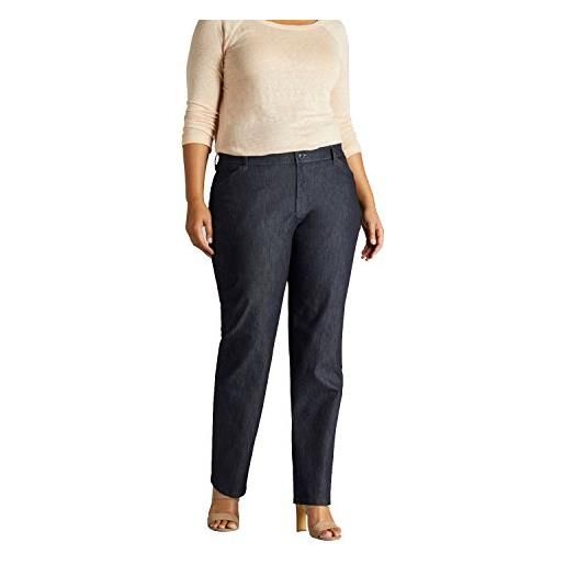 Lee donne plus size relaxed fit all day straight leg pant, indaco bobina, 56, risciacquo indaco, 34