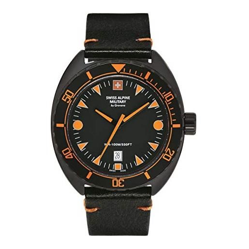 Swiss Alpine Military 7066.1 - orologio analogico al quarzo, da uomo, in pelle