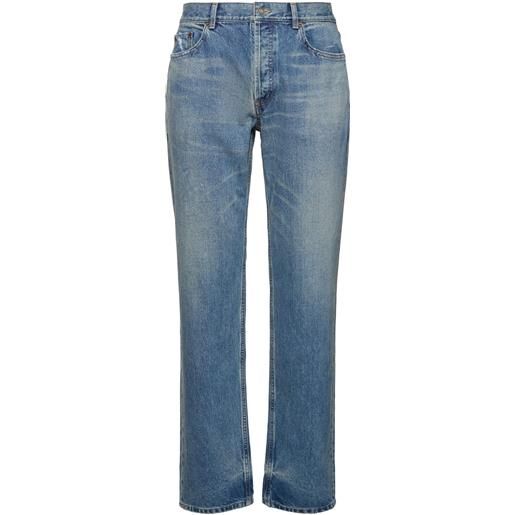 SAINT LAURENT jeans dritti relaxed fit in denim di cotone