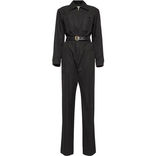 SAINT LAURENT tuta in twill di cotone