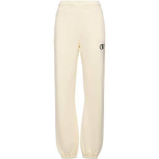 OFF-WHITE pantaloni in felpa di cotone floccato