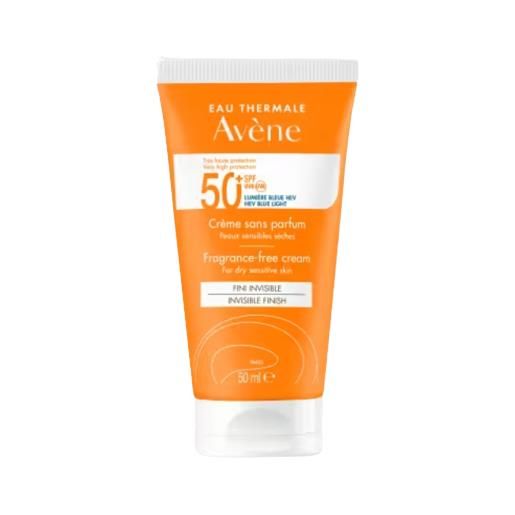 AVENE (Pierre Fabre It. SpA) avene solare crema spf50+ senza profumo - crema solare viso effetto invisibile per pelle sensibile - 50 ml