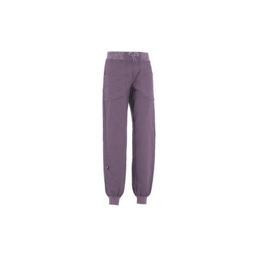 E9 aria2 pantalone heather rosa antico tela effetto lino donna