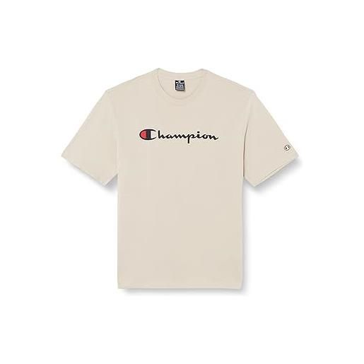 Champion legacy american classics - s-s crewneck t-shirt, grigio grafite, l uomo fw23