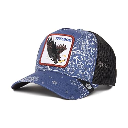 Goorin Bros. cappello da camionista unisex paisley regolabile snapback, navy paisley (una w in a d), taglia unica