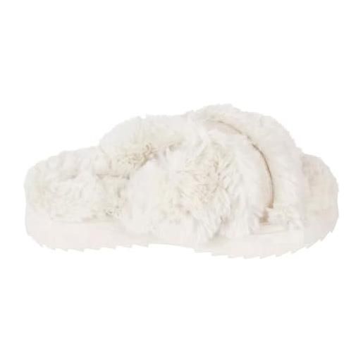 Tommy Hilfiger premium strap home slipper fw0fw07330, donna, bianco (ancient white), 39/40 eu
