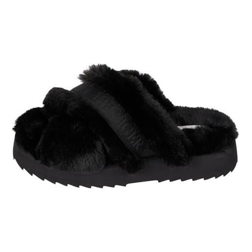 Tommy Hilfiger premium strap home slipper fw0fw07330, donna, nero (black), 39/40 eu