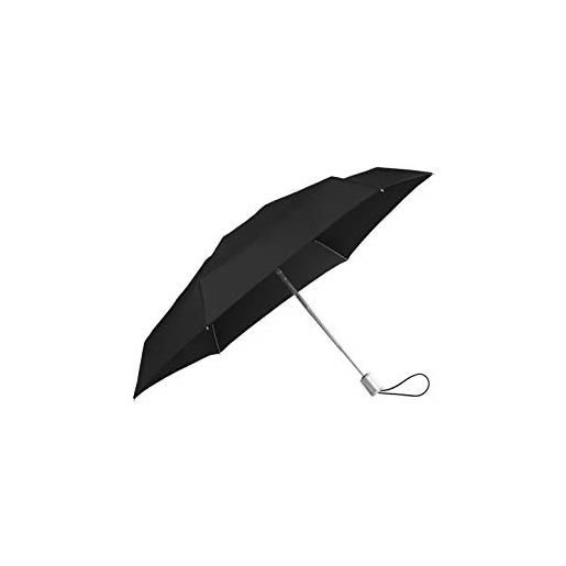 Samsonite alu drop s - 4 section auto open close mini ombrello pieghevole, 21 cm, nero (black)