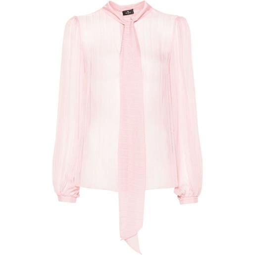 ETRO camicia con fiocco - rosa