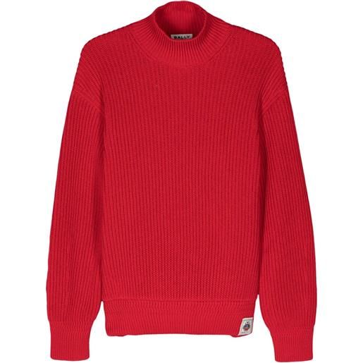 Bally maglione a coste - rosso