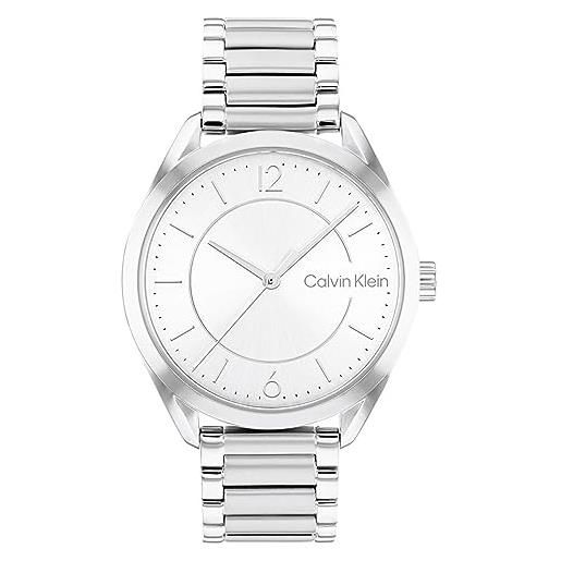 Calvin Klein orologio analogico al quarzo da donna con cinturini in acciaio inossidabile silver x1