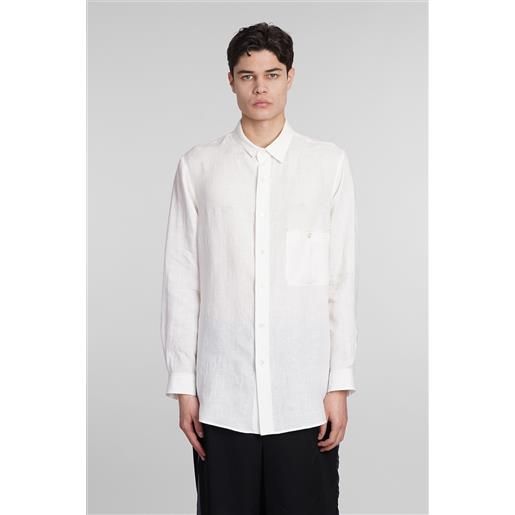 Ys Yohji Yamamoto camicia in lino bianco