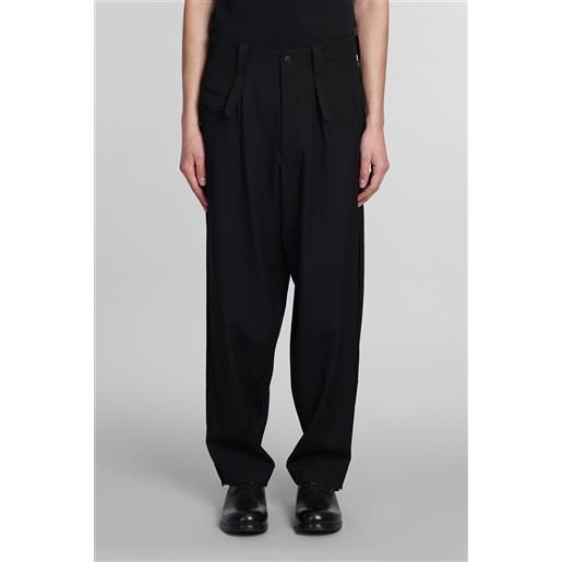 Ys Yohji Yamamoto pantalone in lana nera