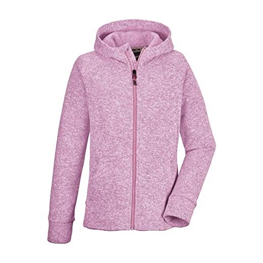 Killtec girl's giacca in pile lavorata a maglia/giacca in pile con cappuccio kos 228 grls kntflc jckt, light pink, 176, 39568-000