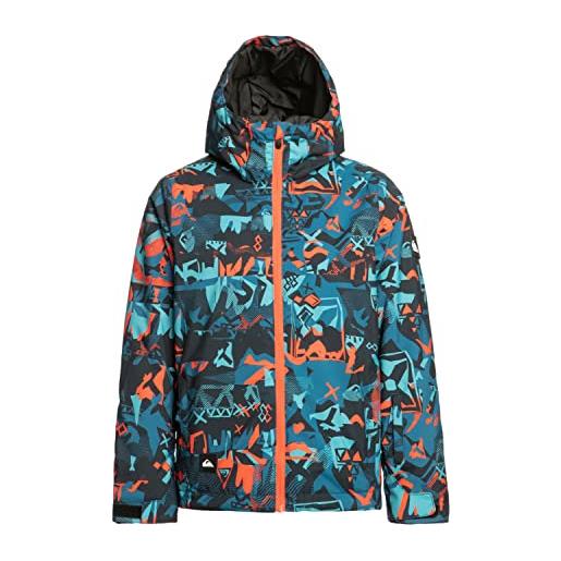 Quiksilver mission printed giacca da snow imbottita da ragazzo arancione