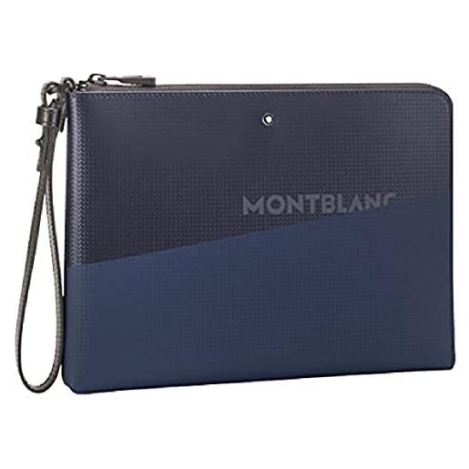 Montblanc mb extreme 2.0 pouch medium w. Print bl/bk, borsa uomo, nero/blu, taglia unica