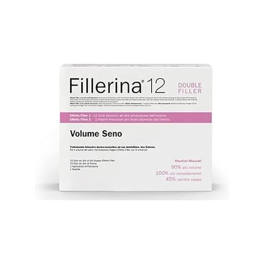 Labo labo fillerina 12 double filler volume seno trattamento intensivo riempitivo grado 3 gel + crema 2x45ml, bianco
