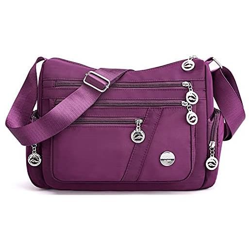HUAERYOUYUE borsa a tracolla donna borsa da viaggio borse a spalla moda borsetta borsa laterale casuale sacchetto per sportiva borsello leggero