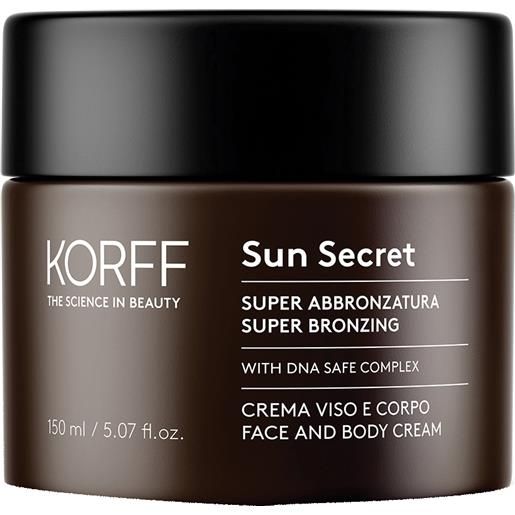 KORFF Srl korff sun secret crema viso e corpo super abbronzatura per potenziare l'abbronzatura 150ml