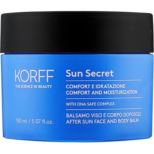 KORFF Srl korff sun secret balsamo viso e corpo doposole nutriente emolliente e restitutivo 150ml