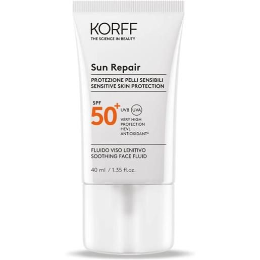 KORFF Srl korff sun repair 365 protection spf 50+ fluido solare viso lenitivo pelli sensibili protezione molto alta 40ml