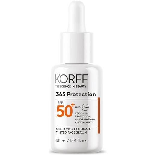 KORFF Srl korff sun 365 protection siero viso colorato spf 50+ protezione solare molto alta 30ml