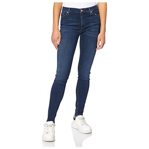 7 For All Mankind hw skinny jeans, blu scuro, 44 donna
