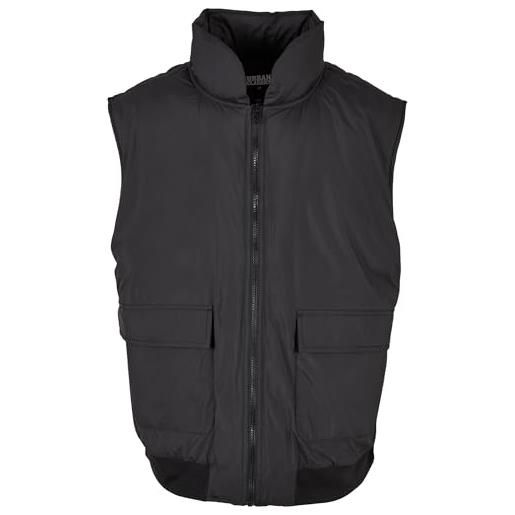 Urban Classics clean puffer vest, gilet, donna, nero (black), xxl