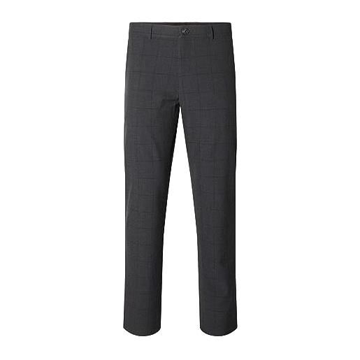 SELETED HOMME slhslim-robert des flex 175 pants noos pantaloni, grigio/a quadretti: blu marino, 33w x 32l uomo