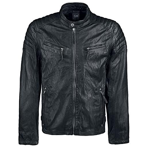 Gipsy chester uomo giacca di pelle nero 3xl 100% pelle regular