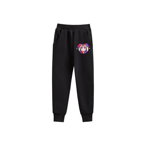 HeEdz carino pomni cotone pantaloni della tuta donna joggers casual pantaloni vestiti per adolescenti, b, 130 cm