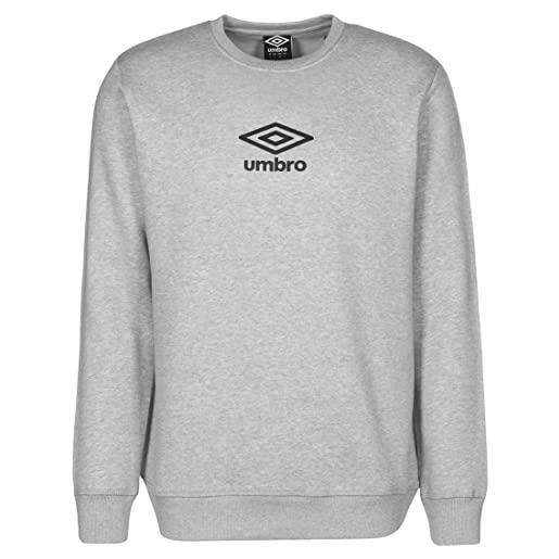 Umbro active style small logo felpa da uomo, grigio chiaro / nero, xxl (60 eu)