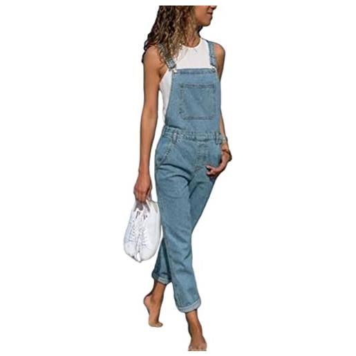 Salopette Donna Bigassets In Cotone Senza Maniche - Stile Loose Baggy - Foto 4