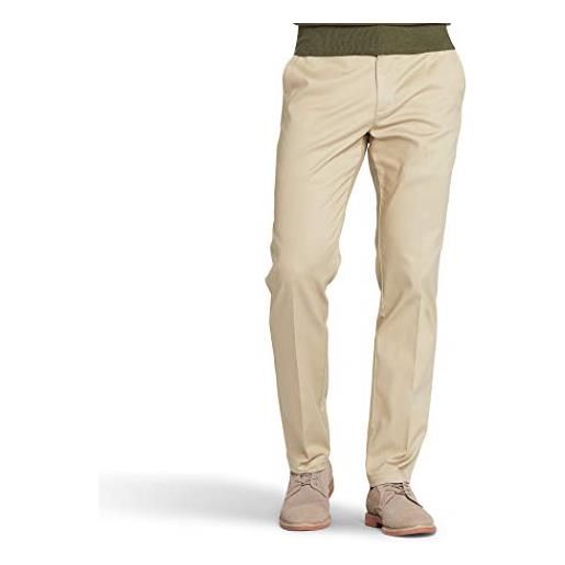Lee total freedom-pantaloni elasticizzati slim fit sul davanti, cachi, 30w x 29l uomo
