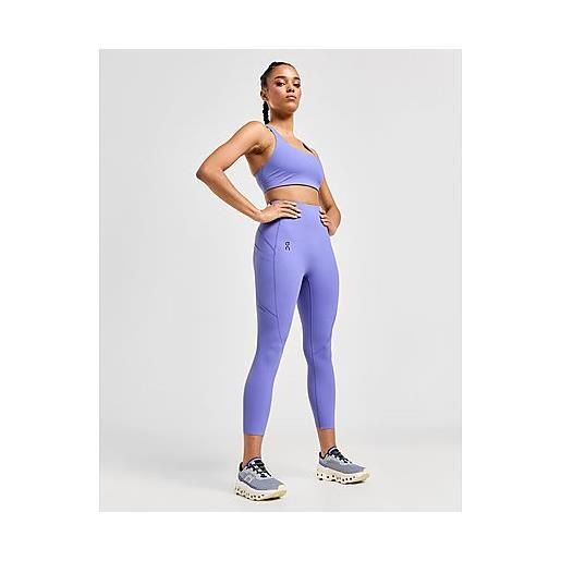 On running leggings movement, blue