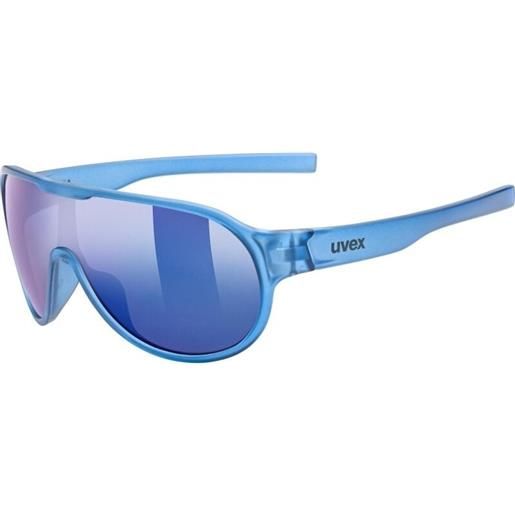 UVEX sportstyle 512 blue transparent/blue mirrored occhiali da ciclismo