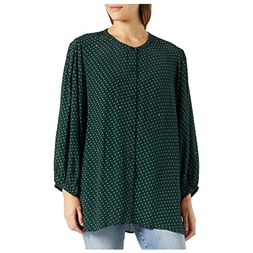 Tommy Hilfiger vis crepe blouse 3/4 slv ww0ww36191 bluse, verde (small paisley hunter), 46 donna
