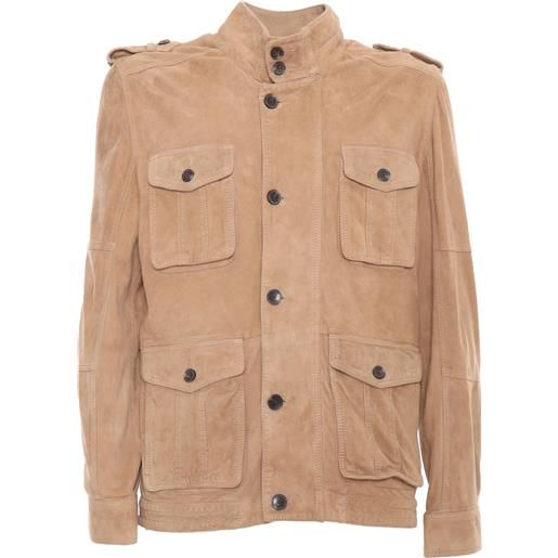 Brando-Lubiam giacca in suede beige