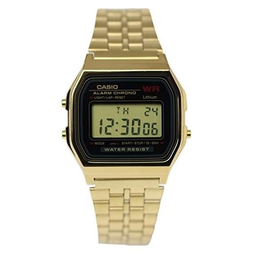 Casio oro oro nero nero orologio a-159wgea - 1d standard digitale maschile