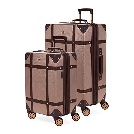 Swiss Gear 7739 bagagliaio, hardside spinner bagaglio, blush, 2-piece set (19/26), 7739 hardside bagagli tronco con ruote spinner