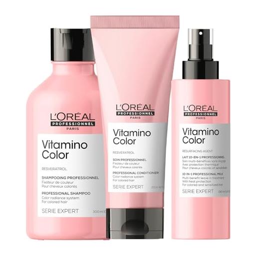 L'Oreal Professionnel l'oréal professionnel serie expert vitamino color shampoo300ml conditioner200ml spray10in1 190ml